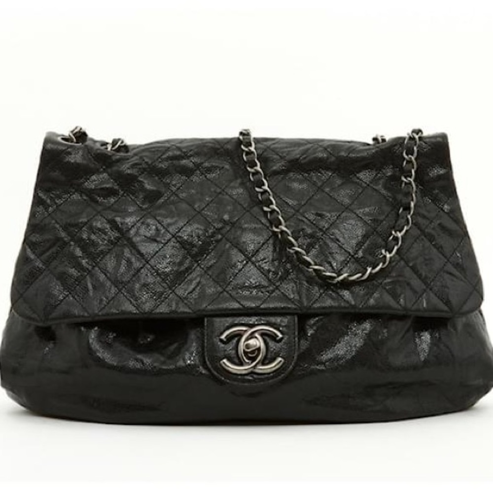 Chanel handbag RARE black w/authenticity card, original box w/labels, du…